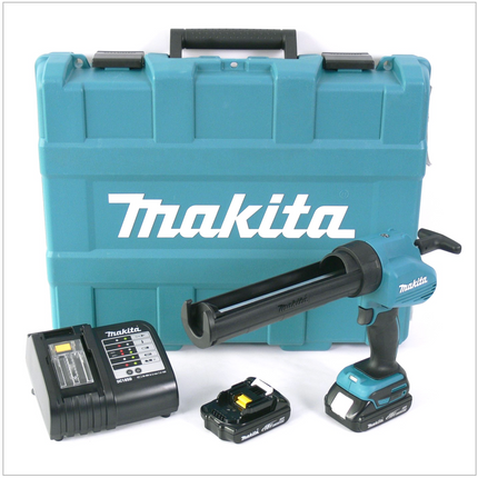 Makita DCG 180 RHE Akku Kartuschenpistole 18 V mit Aufnahme für 310 ml Kartuschen, Ladegerät , 2 x Akku BL 1815 N im Koffer - Toolbrothers