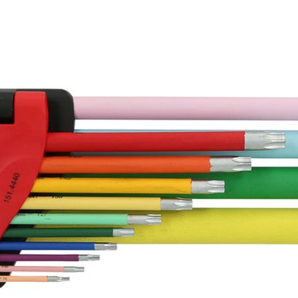 KS TOOLS Torx-Winkelstiftschlüssel-Satz, extra lang, 14-tlg ( 151.4440 ) - Toolbrothers