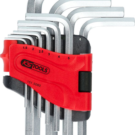 KS TOOLS Juego de llaves Allen en un soporte abatible,10 pzs 1,5-10mm ( 151.5080 )