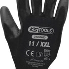 KS TOOLS Mikro-Feinstrickhandschuhe-schwarz, 11, 12 Paar ( 310.0480 ) - Toolbrothers
