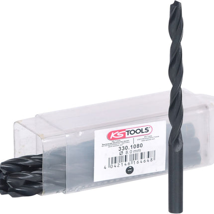 KS TOOLS HSS-R Spiralbohrer, 8mm, 10er Pack ( 330.1080 ) - Toolbrothers
