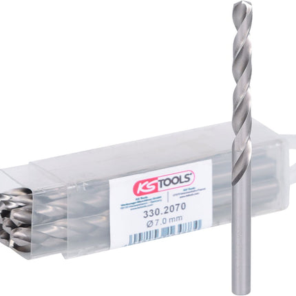 KS TOOLS HSS-G Spiralbohrer, 7mm, 10er Pack ( 330.2070 ) - Toolbrothers