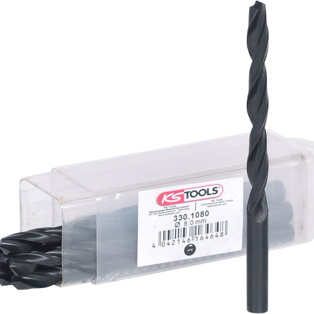 KS TOOLS HSS-G Spiralbohrer, 8mm, 10er Pack ( 330.2080 ) - Toolbrothers