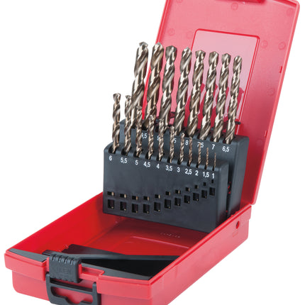 KS TOOLS HSS-G Co 5 Spiralbohrer-Satz, Kunststoffkassette 19-tlg 1-10mm ( 330.3620 ) - Toolbrothers