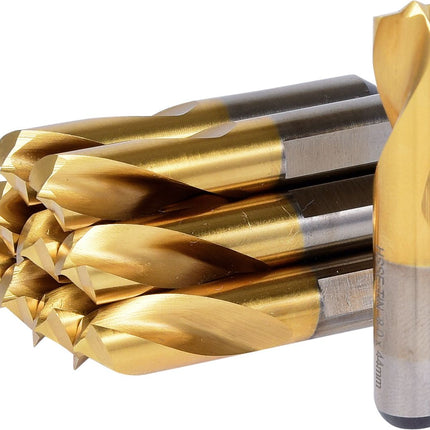 KS TOOLS HSSE-TiN Schweißpunkt-Bohrer, Ø 8mm, 10er Pack ( 332.0809 ) - Toolbrothers