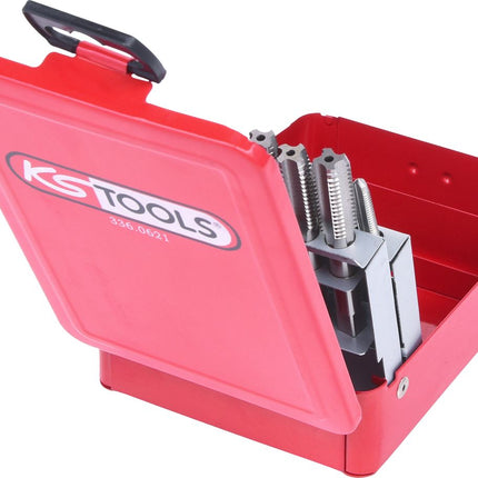 KS TOOLS HSS Handgewindebohrer-Satz M, Stahlblechkassette 21-tlgM3-M12 ( 336.0621 ) - Toolbrothers