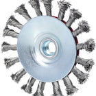 KS TOOLS Rostfreie Kegelform-Stahldrahtrundbürste, 0,5mm, Ø 115mm ( 340.0051 ) - Toolbrothers