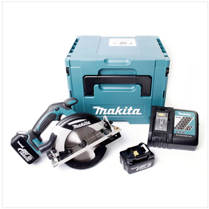 Sega circolare a batteria Makita DHS 630 RFJ 18 V 165 mm in Makpac con 2 batterie da 3,0 Ah + caricabatterie