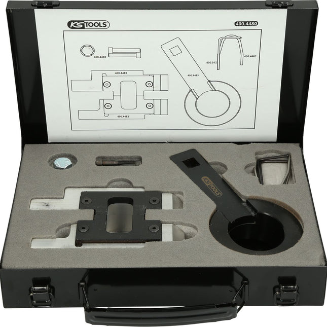 KS TOOLS Motoreinstell-Werkzeug-Satz für Opel, 11-tlg ( 400.4480 ) - Toolbrothers