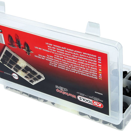 KS TOOLS Befestigungs-Clip-Satz für Nissan, 408-tlg ( 420.0550 ) - Toolbrothers