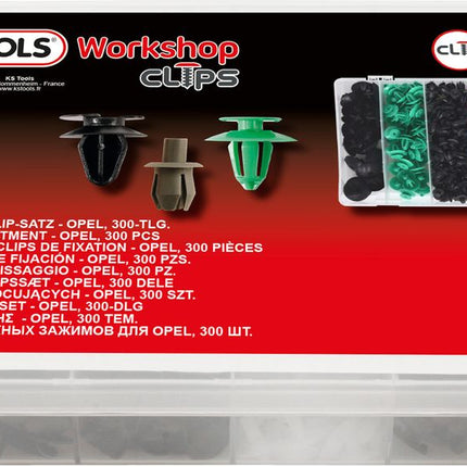 KS TOOLS Befestigungs-Clip-Satz für Opel, 300-tlg ( 420.0600 ) - Toolbrothers