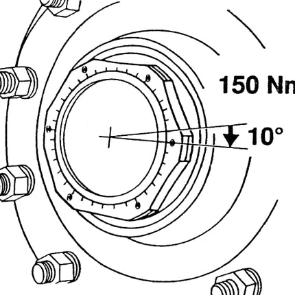 KS TOOLS Achsmuttern-Schlüssel für SAF, 140mm ( 450.0110 ) - Toolbrothers