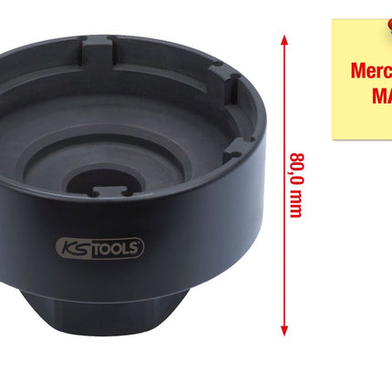 KS TOOLS 3/4" Nutmuttern-Schlüssel mit 6 Zapfen für Mercedes und MAN ( 450.0169 ) - Toolbrothers