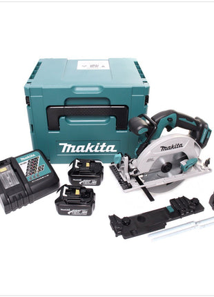 Makita DHS 680 RFJ Akku Handkreissäge 18 V 165 mm Brushless + 2x Akku 3,0 Ah + Ladegerät + Adapter + Makpac - Toolbrothers