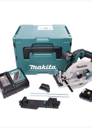 Makita DHS 680 RY1J Akku Handkreissäge 18 V 165 mm Brushless + 1x Akku 1,5 Ah + Ladegerät + Adapter + Makpac - Toolbrothers