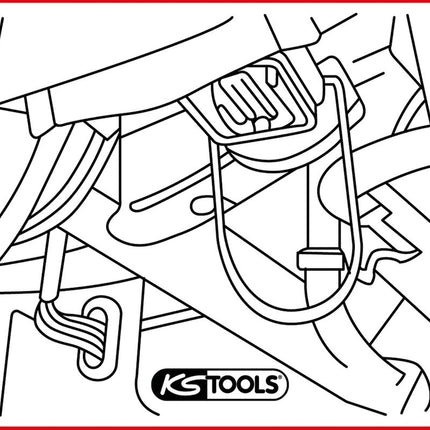 KS TOOLS Lenkradschloss-Federbügel für Mercedes, 2 Stück ( 500.1310 ) - Toolbrothers