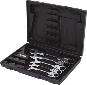 KS TOOLS GEARplus Gelenk-Ratschenringmaulschlüssel-Satz, 6-tlgfeststellbar ( 503.4859 )