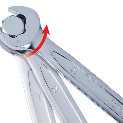 KS TOOLS DUO GEARplus Ringmaulschlüssel,Maul-Ratschenfunktion 18mm ( 503.5218 ) - Toolbrothers