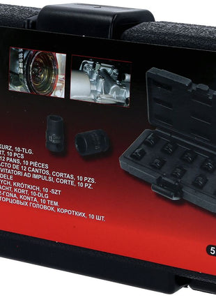 KS TOOLS 3/8" 12-kant-Kraft-Stecknuss-Satz, kurz, 10-tlg ( 515.0950 ) - Toolbrothers