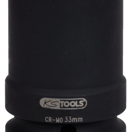 KS TOOLS 1" Sechskant-Kraft-Stecknuss, mittel lang, 33mm ( 515.2133 ) - Toolbrothers