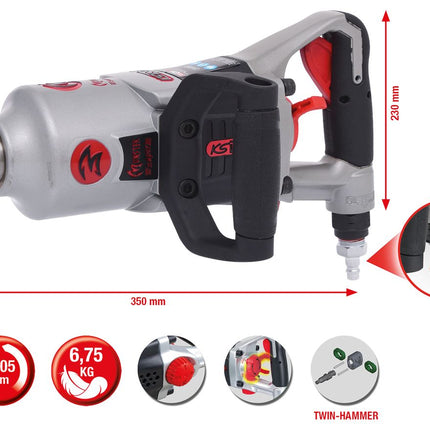 KS TOOLS 1" superMONSTER Hochleistungs-Druckluft-Schlagschrauber, 3405Nm ( 515.3270 ) - Toolbrothers
