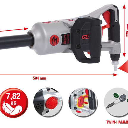 KS TOOLS 1" superMONSTER Hochleistungs-Druckluft-Schlagschrauber, 3405Nm, 504 mm ( 515.3280 ) - Toolbrothers
