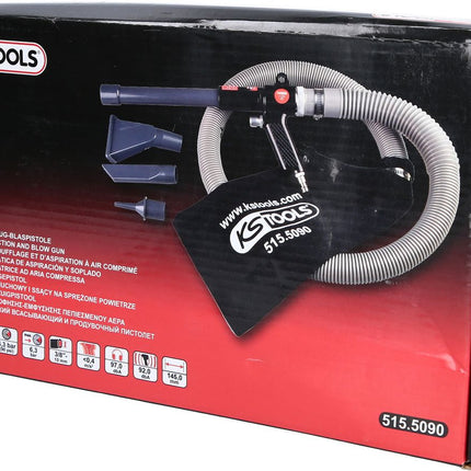 KS TOOLS Druckluft-Saug-Blaspistole, 145mm ( 515.5090 ) - Toolbrothers