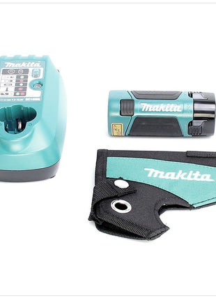 Makita DF 330 DWLE 10,8 V Set mit Bohrschrauber, Lampe, Ladegerät und 2 x BL 1013 Akku - Toolbrothers