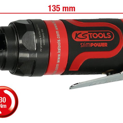 KS TOOLS 1/2" SlimPOWER Mini-Druckluft-Umschaltratsche 30Nm ( 515.5515 ) - Toolbrothers