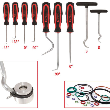 KS TOOLS Master Haken-Werkzeug-Satz, 9-tlg ( 550.1070 ) - Toolbrothers