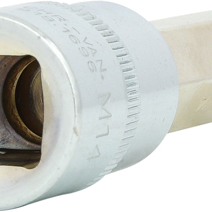 KS TOOLS 1/2" CHROMEplus Bit-Stecknuss XZN, lang, M14 ( 918.1696 ) - Toolbrothers