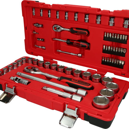 KS TOOLS 1/4"+1/2" Steckschlüssel-Satz, 68-tlg ( 951.0668 ) - Toolbrothers