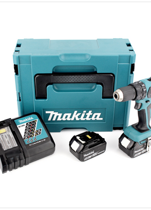 Makita DHP 459 RTJ 18 V Akku Schlagbohrschrauber im Makpac mit 2x 5 Ah Akku und DC18RC Ladegerät - Toolbrothers