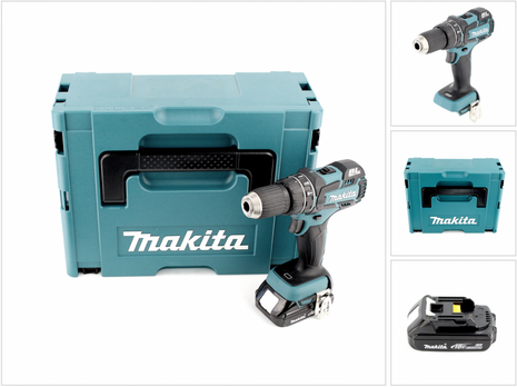 Makita DHP 480 Y1J 18 V Akku Schlagbohrschrauber im Makpac inkl. BL 1815 N 1,5 Ah Akku - Toolbrothers