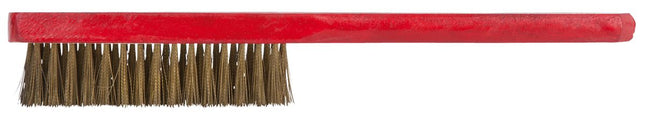 KS TOOLS BRONZEplus Handbürste, Zinnbronzedraht, gewellt, 4 Reihen ( 963.9585 ) - Toolbrothers