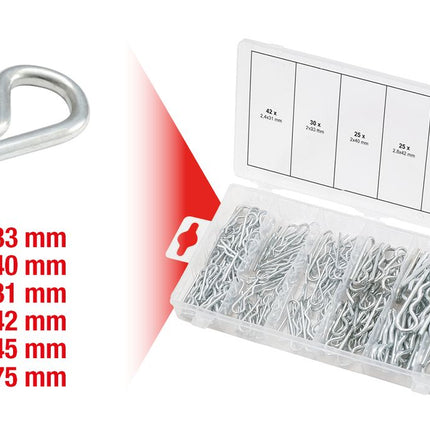 KS TOOLS Sortiment Federsplinte, 1,8x33 - 3,9x75, 150-tlg ( 970.0060 ) - Toolbrothers