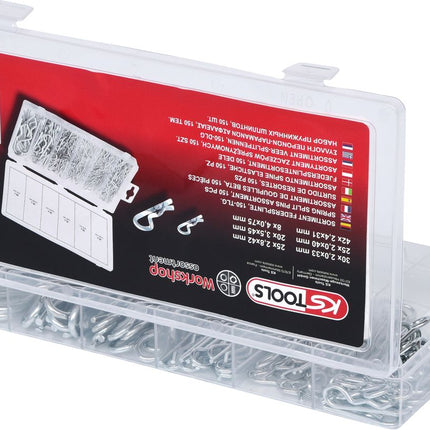 KS TOOLS Sortiment Federsplinte, 1,8x33 - 3,9x75, 150-tlg ( 970.0060 ) - Toolbrothers