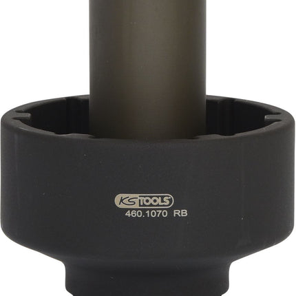 KS TOOLS 3/4" Nutmuttern-Schlüssel mit 6 Zapfen mit Führungsrohr für Mercedes, Innenzapfen Ø 46 mm ( 460.1070 ) - Toolbrothers