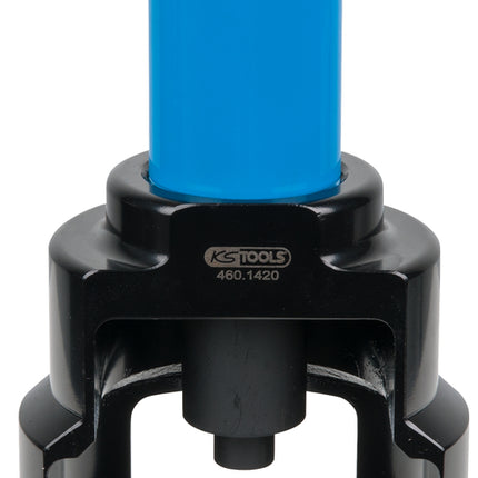 KS TOOLS Hydraulischer Lenkstockhebel-Abzieher mit Fenster für Scania, 3-tlg ( 460.1420 )