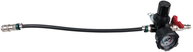 KS TOOLS Sistema aria di carico turbocompressore adattatore con flessibile e manometro, 450 mm ( 460.2481 )