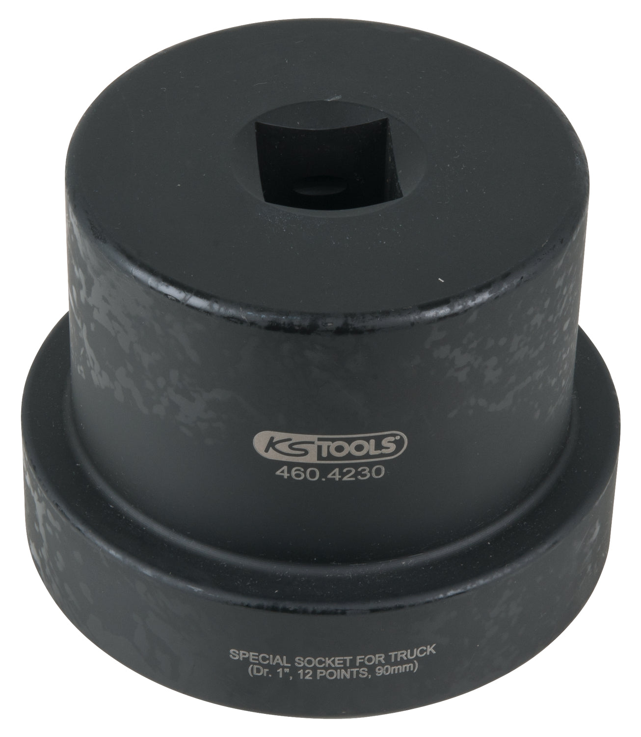 KS TOOLS Llave de vaso de 1' para tuercas de eje con cubo guía, 12 cantos, 90 mm ( 460.4230 )