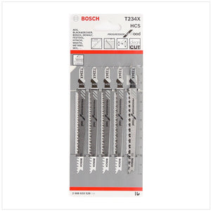 Bosch T 234 X Stichsägeblätter Progressor for Wood 5 Stk. 117 mm ( 2608633528 )