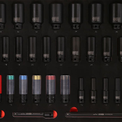 KS TOOLS Jeu de douilles à chocs 1/2' dans insert en mousse, 39 pcs ( 811.0039 )