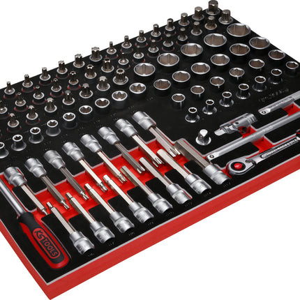 KS TOOLS Serie di chiavi a bussola 1/2' nell'inserto in schiuma, 95 pz ( 811.0095 )