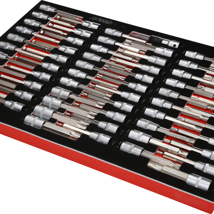 KS TOOLS Serie di inserti a bussola 1/2'' nell'inserto in schiuma, 64 pz ( 811.1064 )
