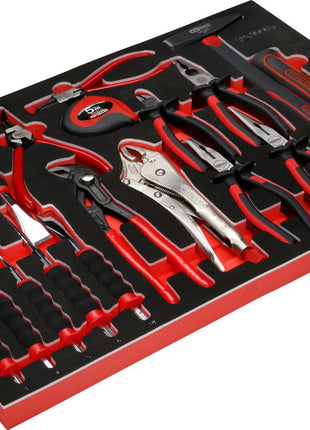 KS TOOLS Serie di pinze/martelli e scalpelli nell'inserto in schiuma, 22 pz ( 811.2022 )