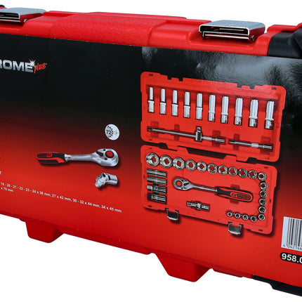 KS TOOLS 1/2" CHROMEplus Steckschlüssel-Satz, 39-tlg ( 958.0639 )
