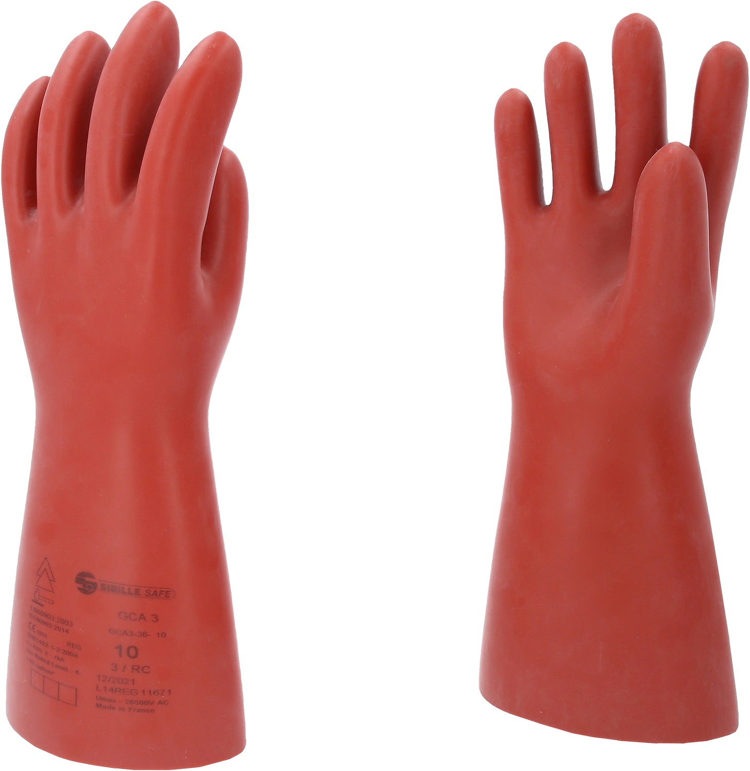 KS TOOLS Elektriker-Schutzhandschuh mit mechanischen und thermischen Schutz, Größe 10, Klasse 3, rot ( 117.0096 )