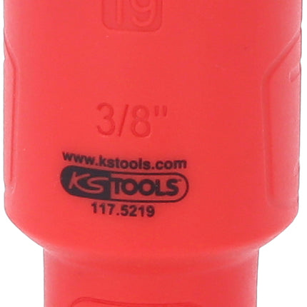 KS TOOLS Llave de vaso aislada de 3/8', 19 mm ( 117.5219 )
