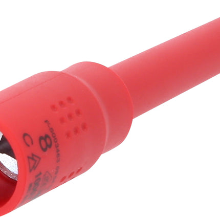 KS TOOLS 3/8" Isolierte Bit-Stecknuss Innensechskant, 8mm, 122mm lang ( 118.3874 ) - Toolbrothers